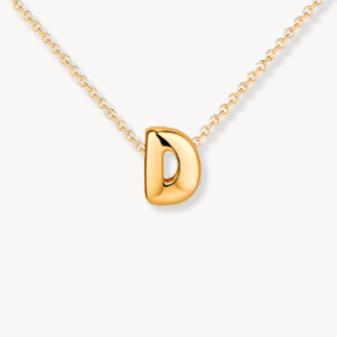 Dainty Bubble Initial Necklace