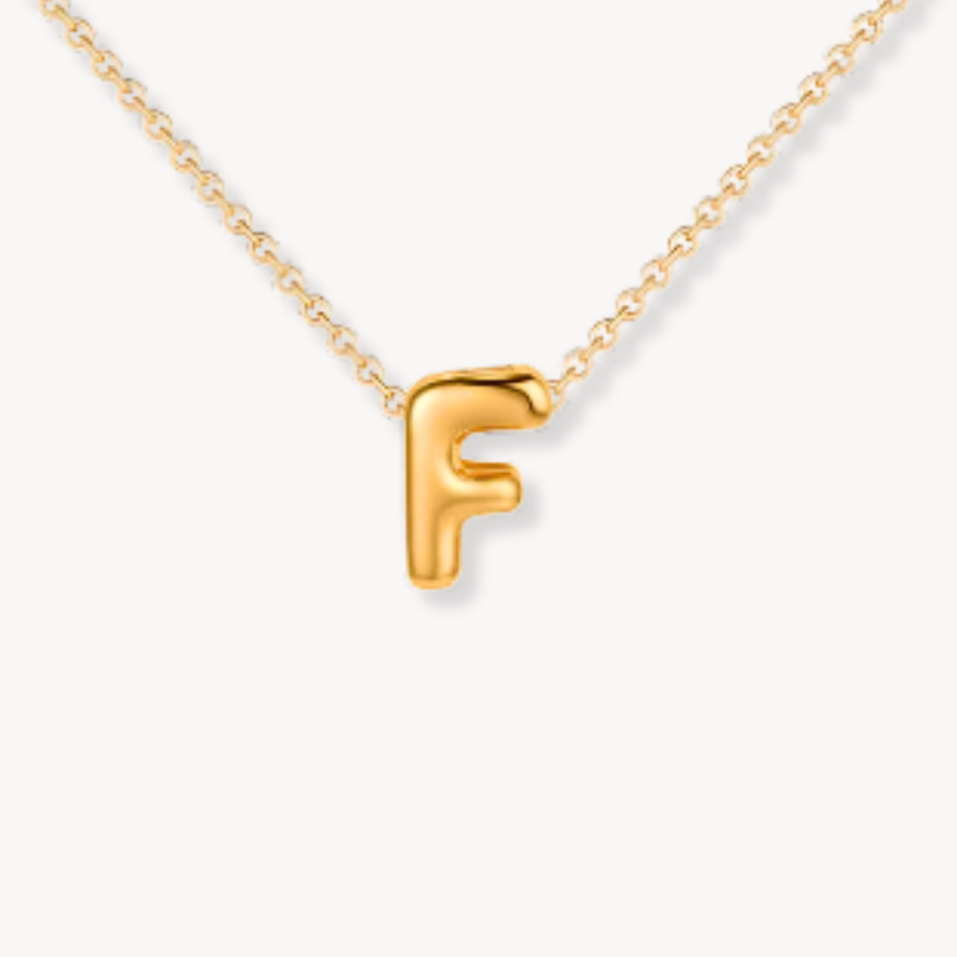 Dainty Bubble Initial Necklace