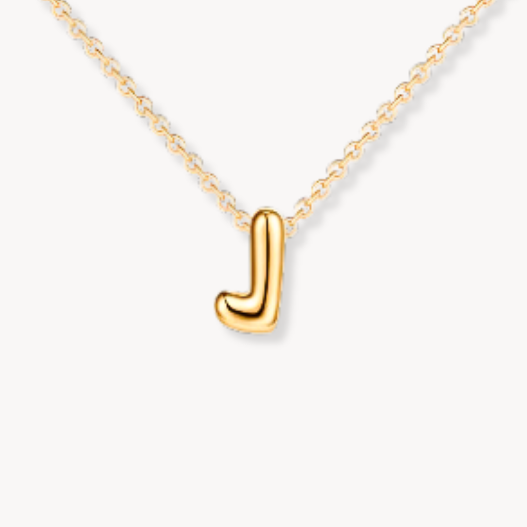 Dainty Bubble Initial Necklace