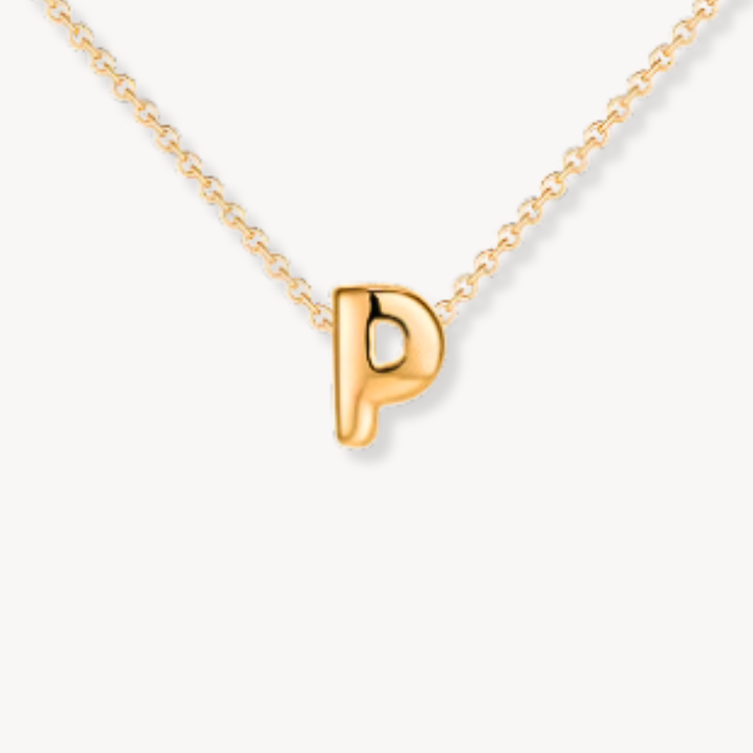 Dainty Bubble Initial Necklace