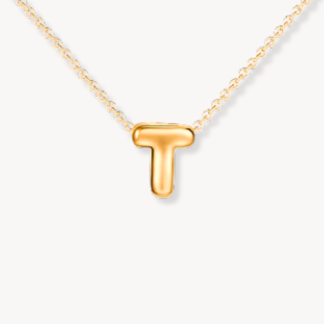 Dainty Bubble Initial Necklace