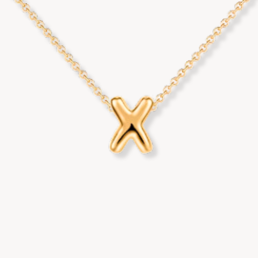 Dainty Bubble Initial Necklace